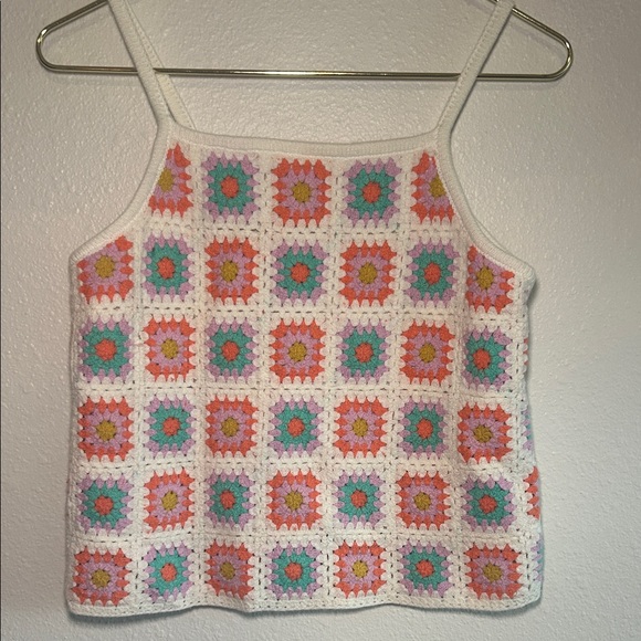art class Other - Art Class Crochet Camisole with Pink, Orange, and Teal Accents